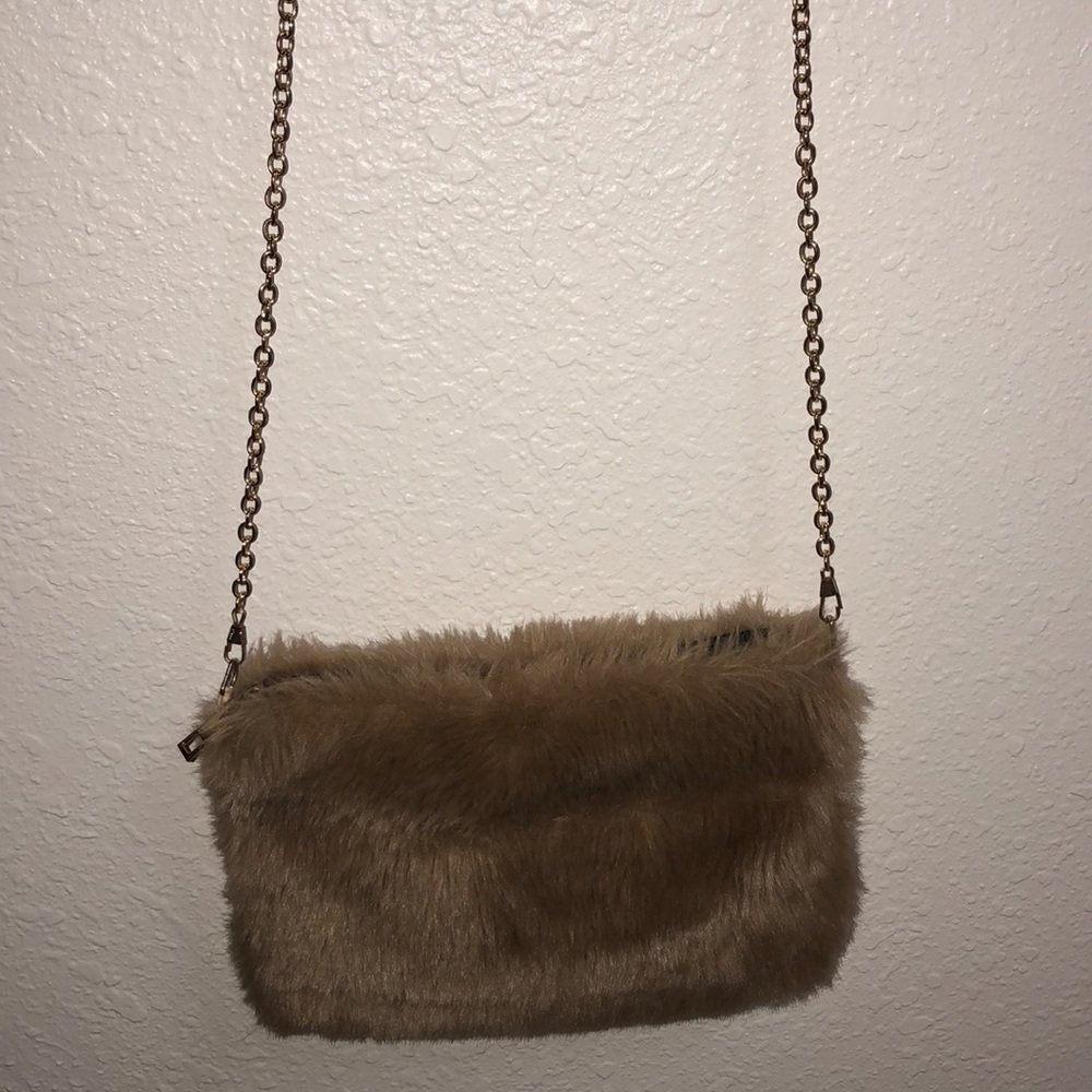 Faux fur purse